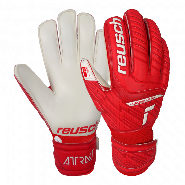 Reusch Attrakt Grip Finger Support Junior 5172810 3002 white red 1